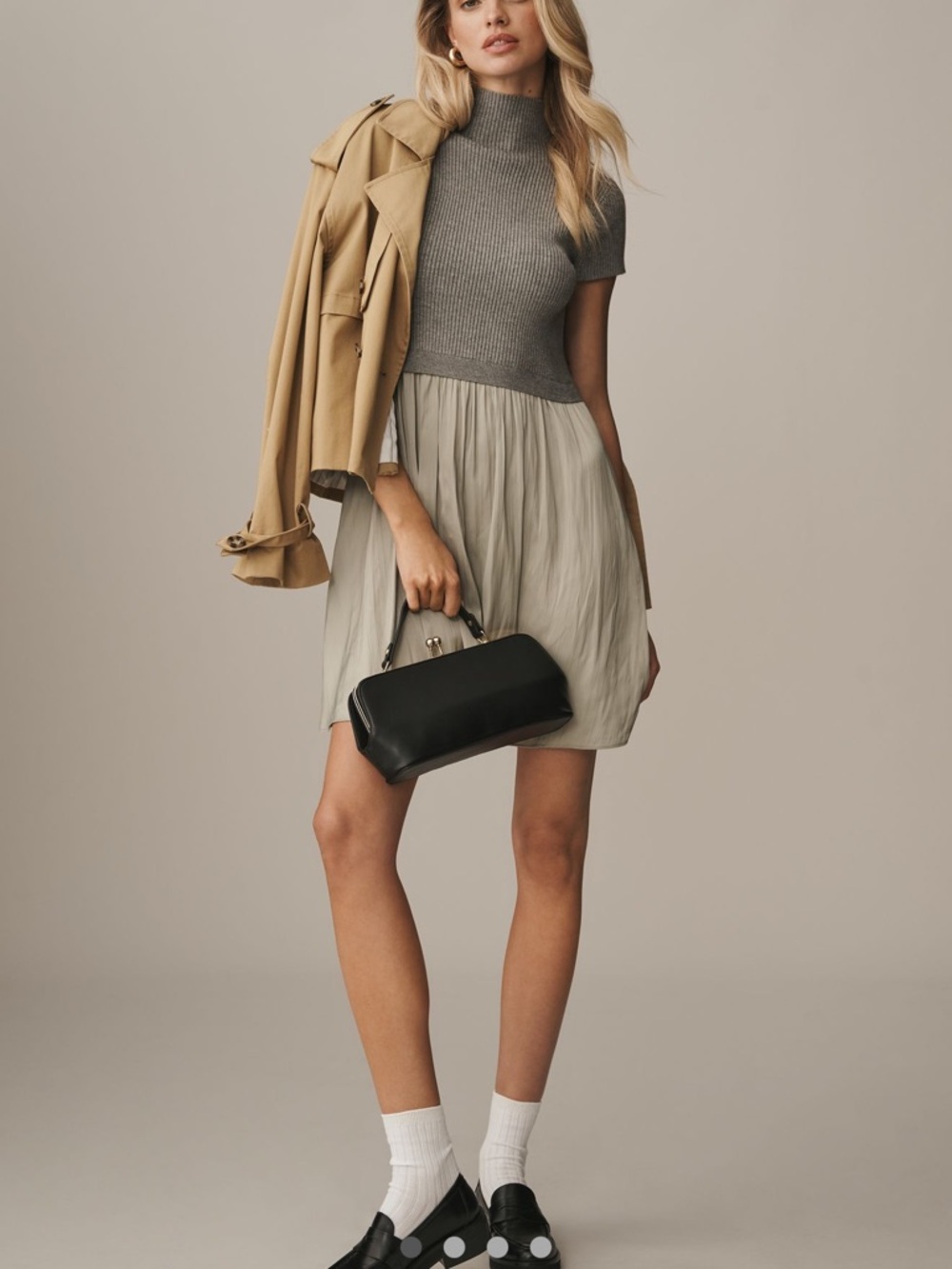 The Thea Short Sleeve Twofer Minidress